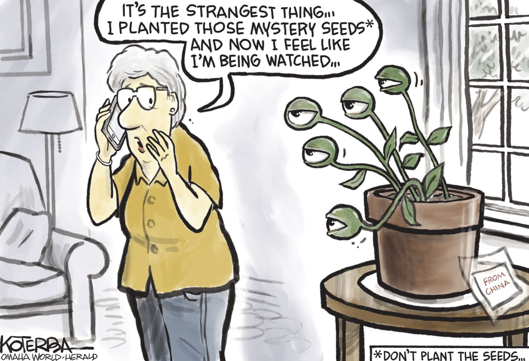 Jeff Koterba's latest cartoon: Don't plant the seeds